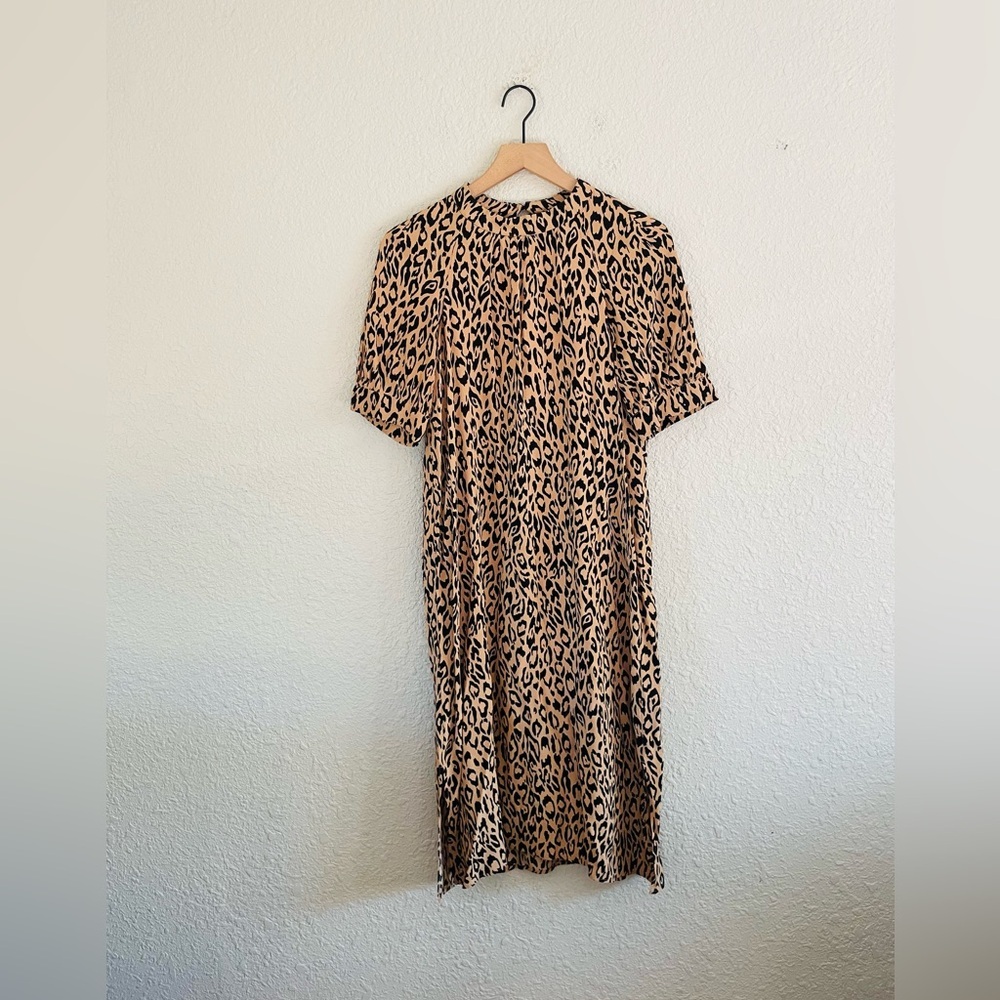 Anthropologie Mackenzie Leopard Print Dress